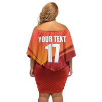 Custom Belgium Tennis Champions Off Shoulder Short Dress Winners Never Quit with A Crowned Lion