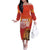 Custom Belgium Tennis Champions Off The Shoulder Long Sleeve Dress Winners Never Quit with A Crowned Lion