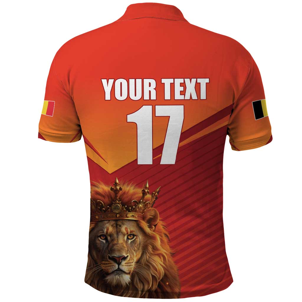 Custom Belgium Tennis Champions Polo Shirt Winners Never Quit with A Crowned Lion