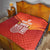 Custom Belgium Tennis Champions Quilt Winners Never Quit with A Crowned Lion