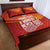 Custom Belgium Tennis Champions Quilt Bed Set Winners Never Quit with A Crowned Lion