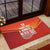 Custom Belgium Tennis Champions Rubber Doormat Winners Never Quit with A Crowned Lion