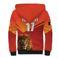 Custom Belgium Tennis Champions Sherpa Hoodie Winners Never Quit with A Crowned Lion