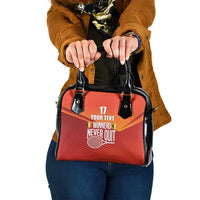 Custom Belgium Tennis Champions Shoulder Handbag Winners Never Quit with A Crowned Lion