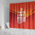 Custom Belgium Tennis Champions Shower Curtain Winners Never Quit with A Crowned Lion