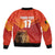 Custom Belgium Tennis Champions Sleeve Zip Bomber Jacket Winners Never Quit with A Crowned Lion