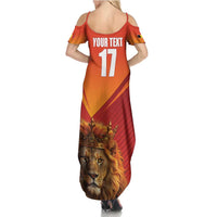 Custom Belgium Tennis Champions Summer Maxi Dress Winners Never Quit with A Crowned Lion