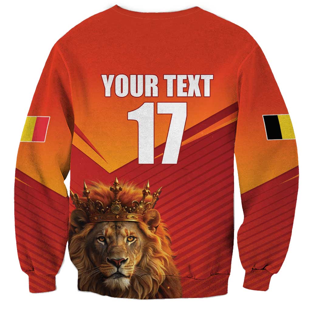 Custom Belgium Tennis Champions Sweatshirt Winners Never Quit with A Crowned Lion