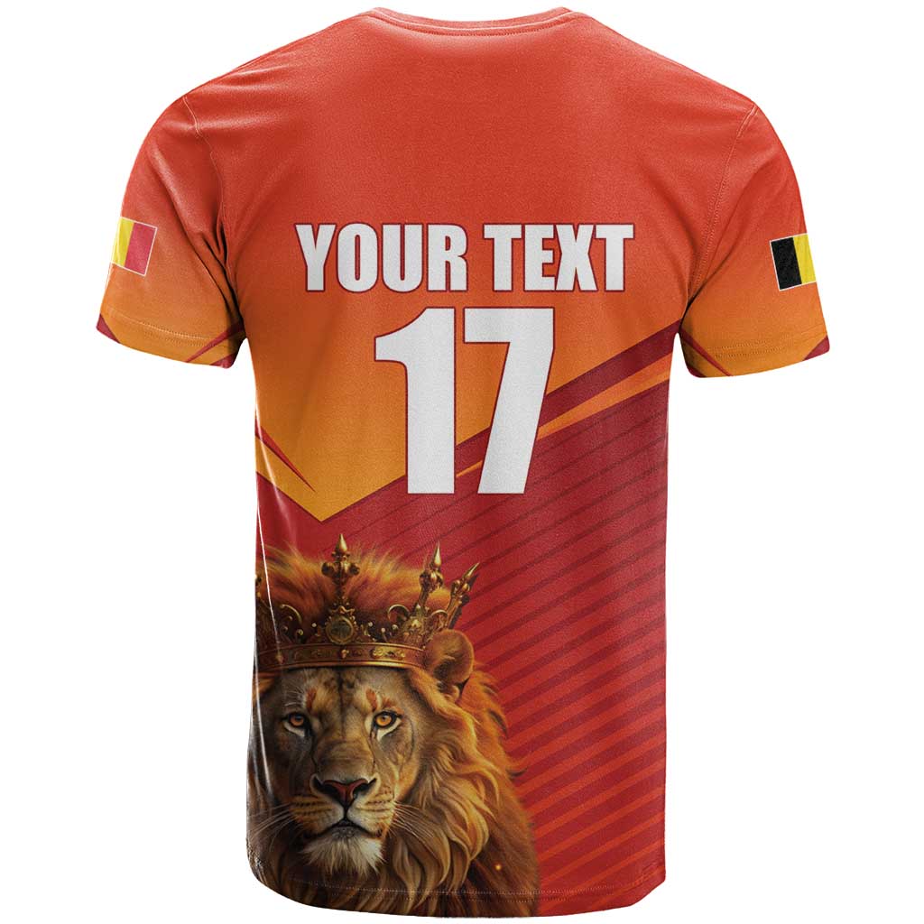 Custom Belgium Tennis Champions T Shirt Winners Never Quit with A Crowned Lion