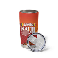 Custom Belgium Tennis Champions Tumbler Cup Winners Never Quit with A Crowned Lion