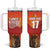 Custom Belgium Tennis Champions Tumbler With Handle Winners Never Quit with A Crowned Lion