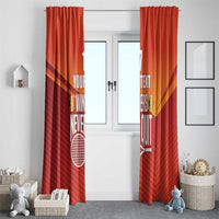 Custom Belgium Tennis Champions Window Curtain Winners Never Quit with A Crowned Lion