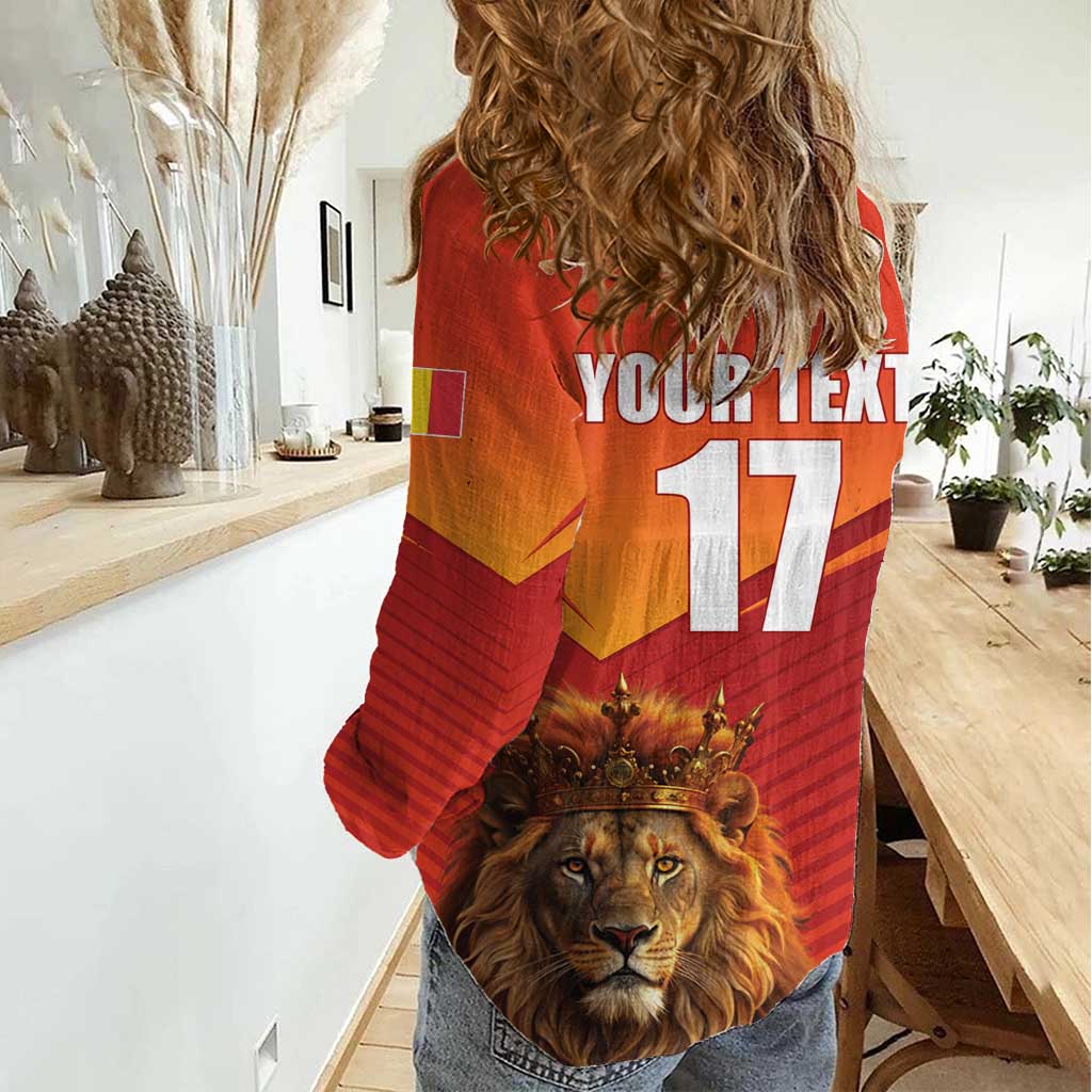 Custom Belgium Tennis Champions Women Casual Shirt Winners Never Quit with A Crowned Lion