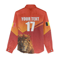 Custom Belgium Tennis Champions Women Casual Shirt Winners Never Quit with A Crowned Lion