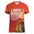 Custom Belgium Tennis Champions Women V-Neck T-Shirt Winners Never Quit with A Crowned Lion