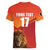 Custom Belgium Tennis Champions Women V-Neck T-Shirt Winners Never Quit with A Crowned Lion