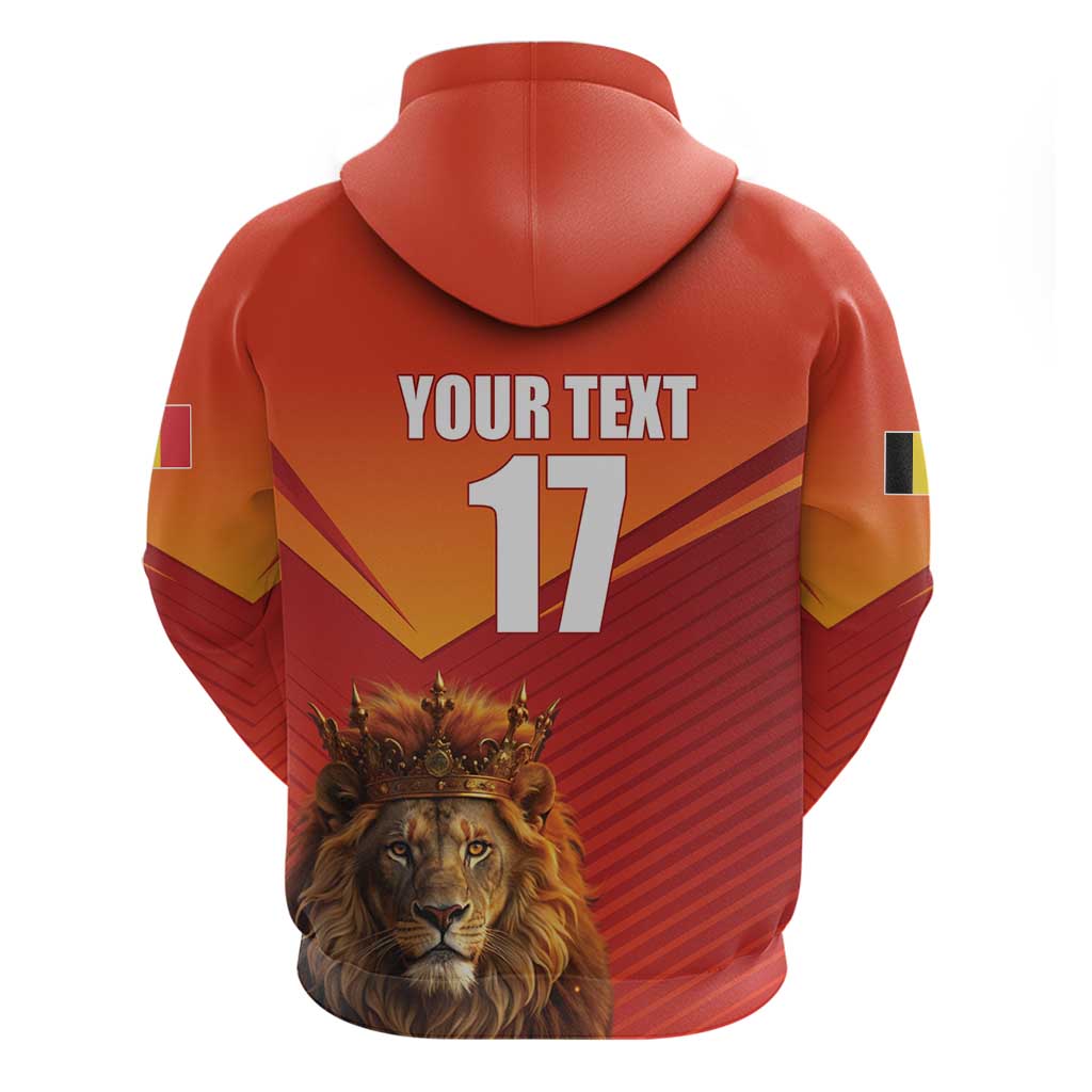 Custom Belgium Tennis Champions Zip Hoodie Winners Never Quit with A Crowned Lion