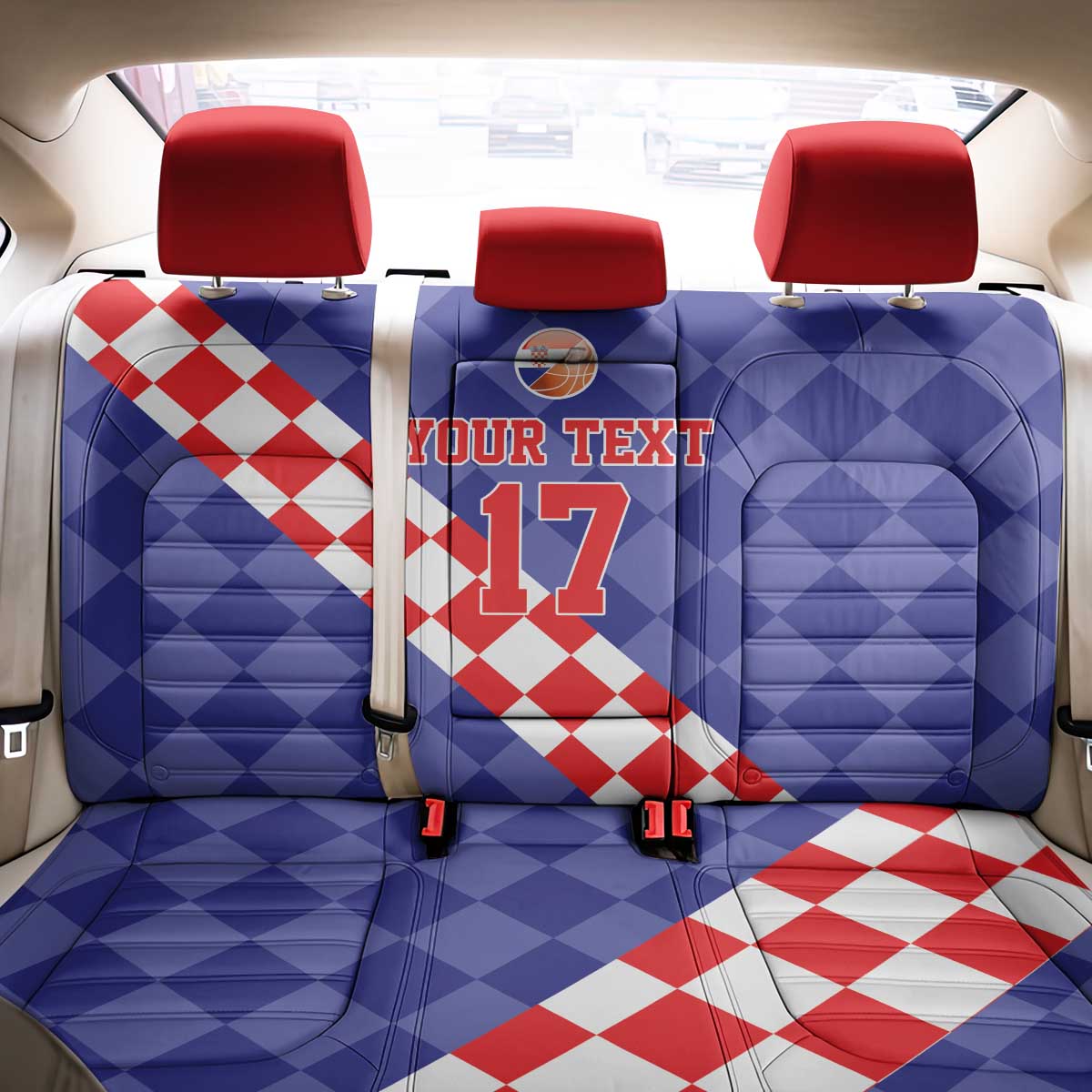 Custom Croatia Basketball Back Car Seat Cover Sporty Style