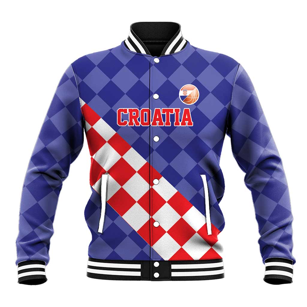 Custom Croatia Basketball Baseball Jacket Sporty Style