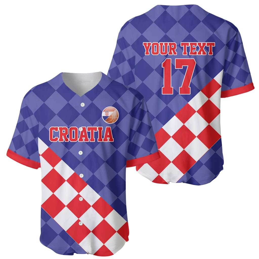 Custom Croatia Basketball Baseball Jersey Sporty Style