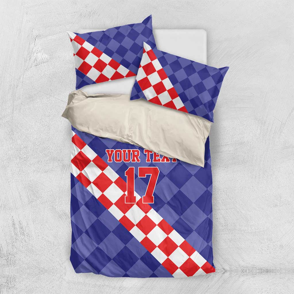 Custom Croatia Basketball Bedding Set Sporty Style