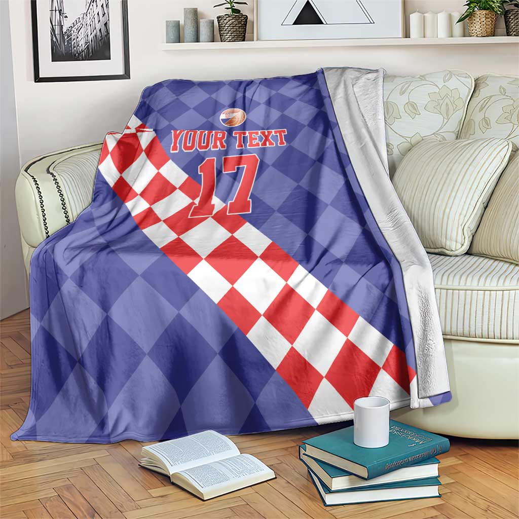 Custom Croatia Basketball Blanket Sporty Style