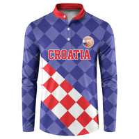 Custom Croatia Basketball Button Sweatshirt Sporty Style