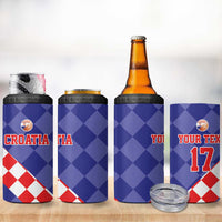 Custom Croatia Basketball 4 in 1 Can Cooler Tumbler Sporty Style