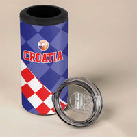 Custom Croatia Basketball 4 in 1 Can Cooler Tumbler Sporty Style