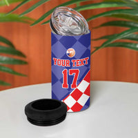 Custom Croatia Basketball 4 in 1 Can Cooler Tumbler Sporty Style