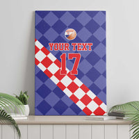Custom Croatia Basketball Canvas Wall Art Sporty Style
