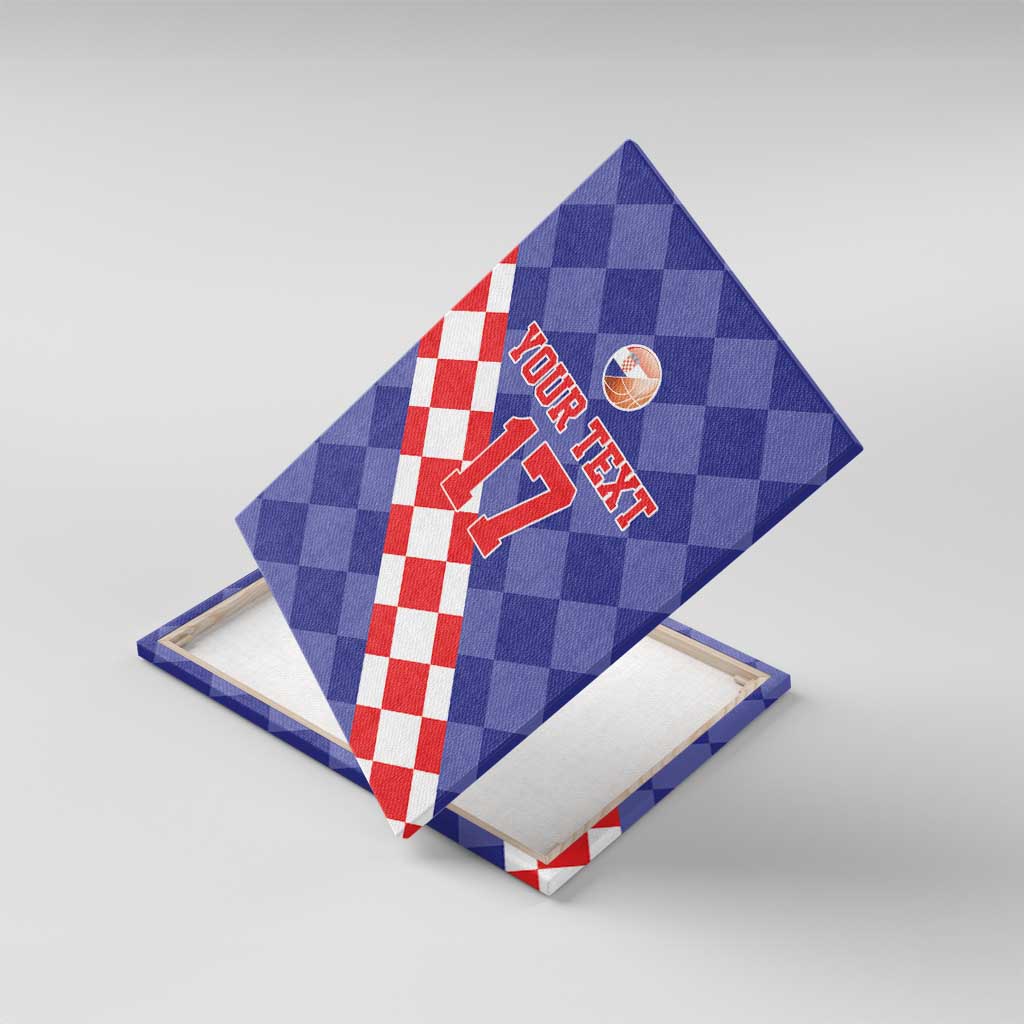 Custom Croatia Basketball Canvas Wall Art Sporty Style