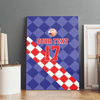 Custom Croatia Basketball Canvas Wall Art Sporty Style