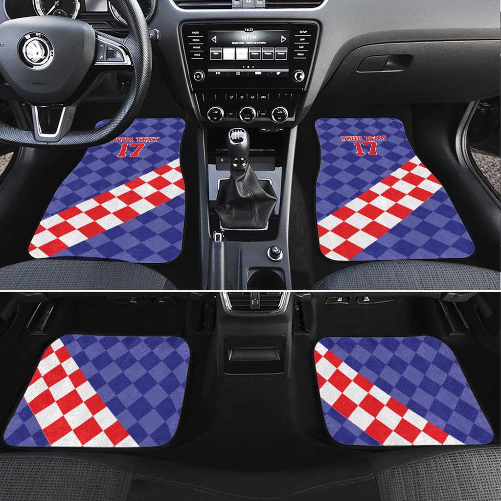 Custom Croatia Basketball Car Mats Sporty Style