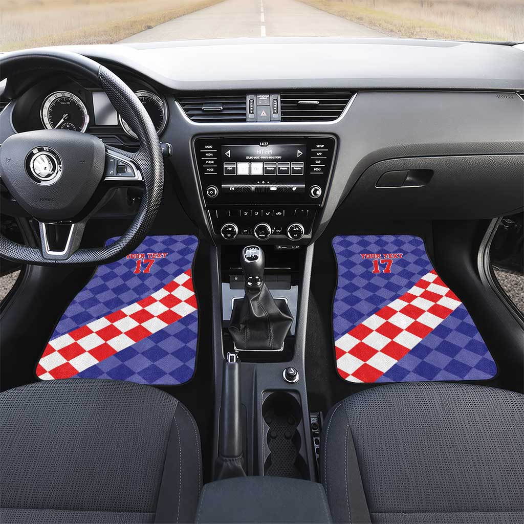 Custom Croatia Basketball Car Mats Sporty Style