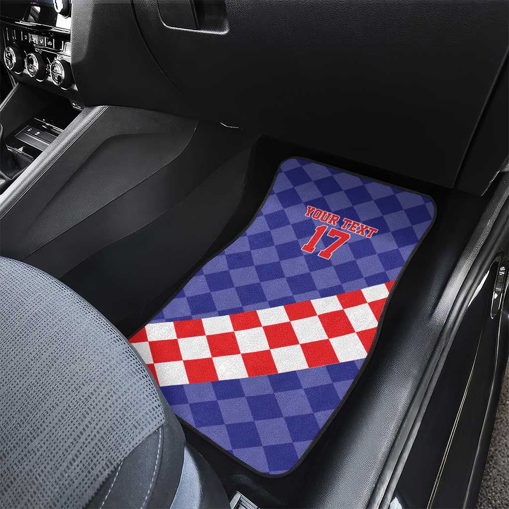 Custom Croatia Basketball Car Mats Sporty Style