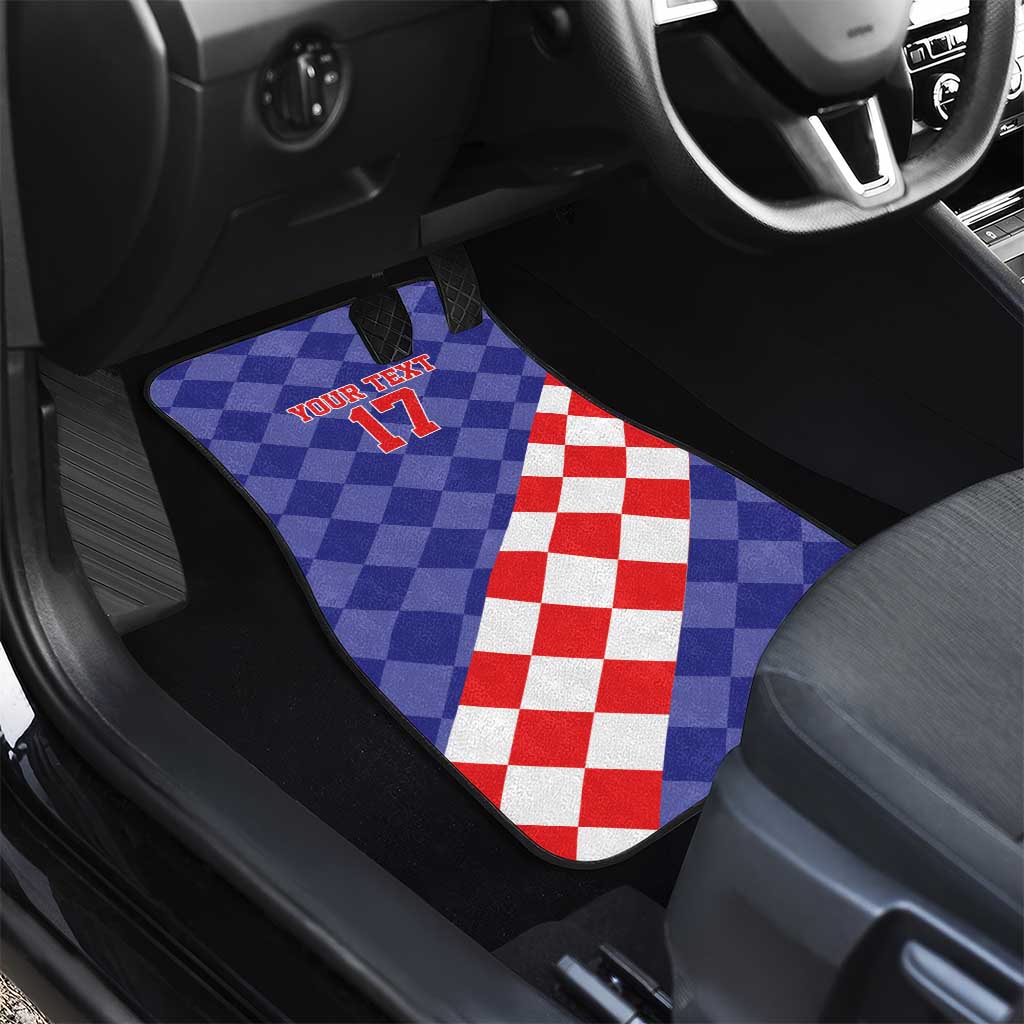 Custom Croatia Basketball Car Mats Sporty Style