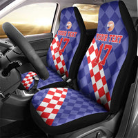 Custom Croatia Basketball Car Seat Cover Sporty Style