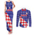 Custom Croatia Basketball Couples Matching Tank Maxi Dress and Long Sleeve Button Shirt Sporty Style