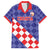 Custom Croatia Basketball Family Matching Off Shoulder Maxi Dress and Hawaiian Shirt Sporty Style