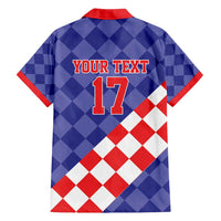 Custom Croatia Basketball Family Matching Off Shoulder Maxi Dress and Hawaiian Shirt Sporty Style