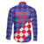 Custom Croatia Basketball Family Matching Off Shoulder Maxi Dress and Hawaiian Shirt Sporty Style