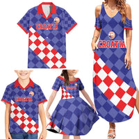 Custom Croatia Basketball Family Matching Summer Maxi Dress and Hawaiian Shirt Sporty Style