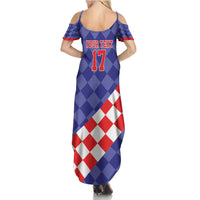 Custom Croatia Basketball Family Matching Summer Maxi Dress and Hawaiian Shirt Sporty Style