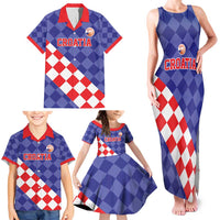 Custom Croatia Basketball Family Matching Tank Maxi Dress and Hawaiian Shirt Sporty Style