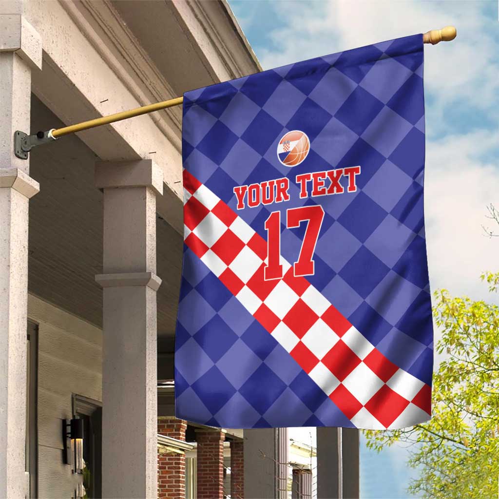 Custom Croatia Basketball Garden Flag Sporty Style