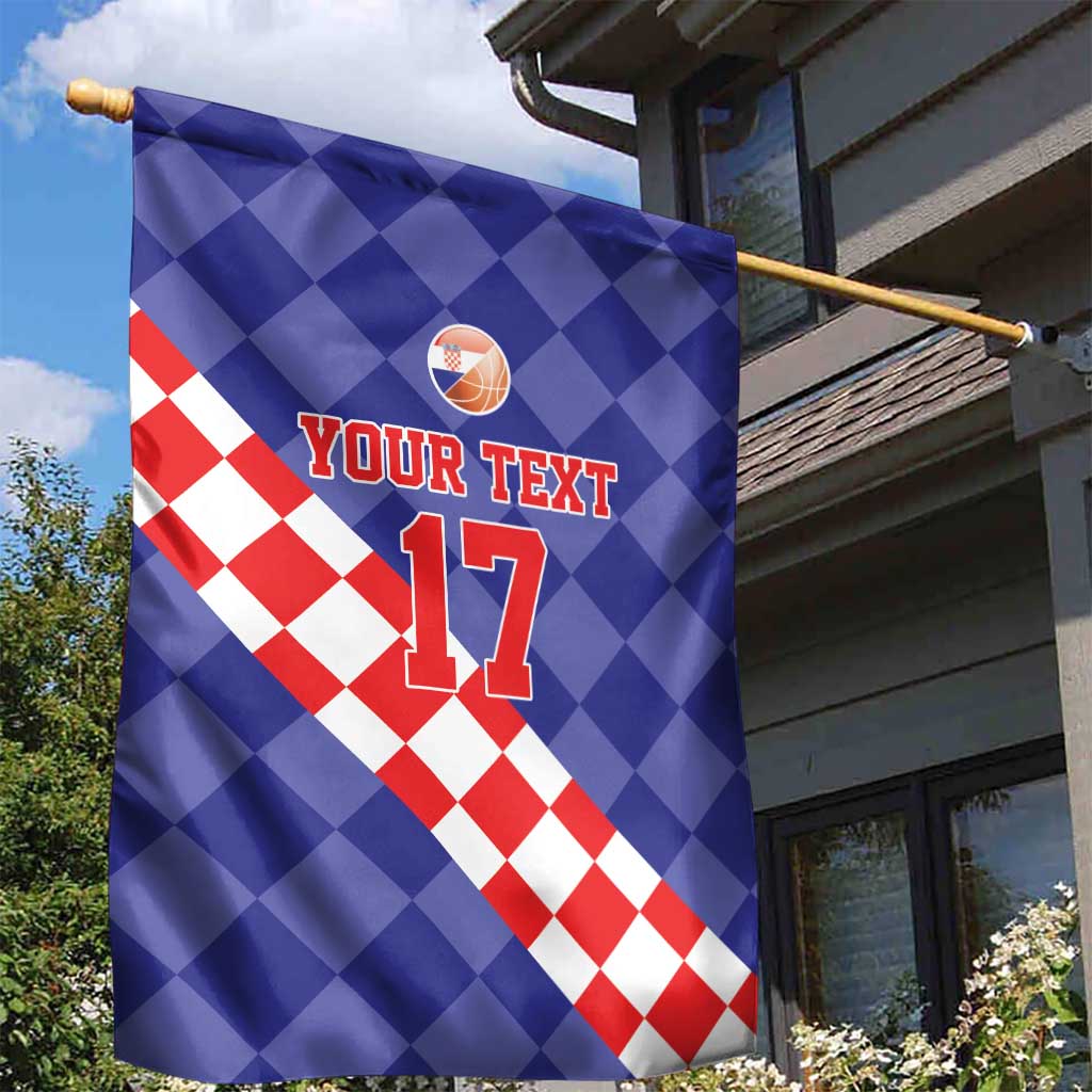 Custom Croatia Basketball Garden Flag Sporty Style