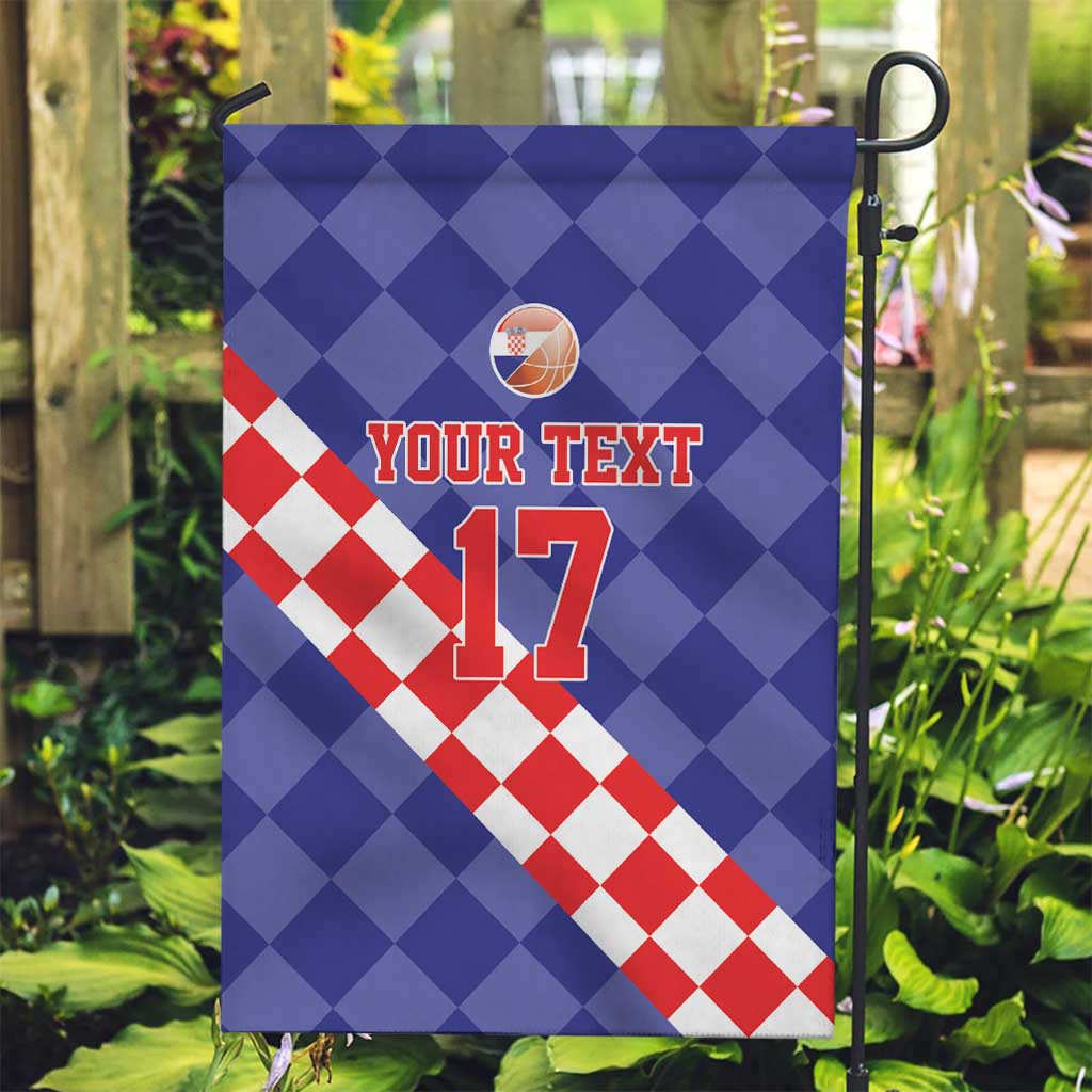 Custom Croatia Basketball Garden Flag Sporty Style
