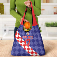 Custom Croatia Basketball Grocery Bag Sporty Style