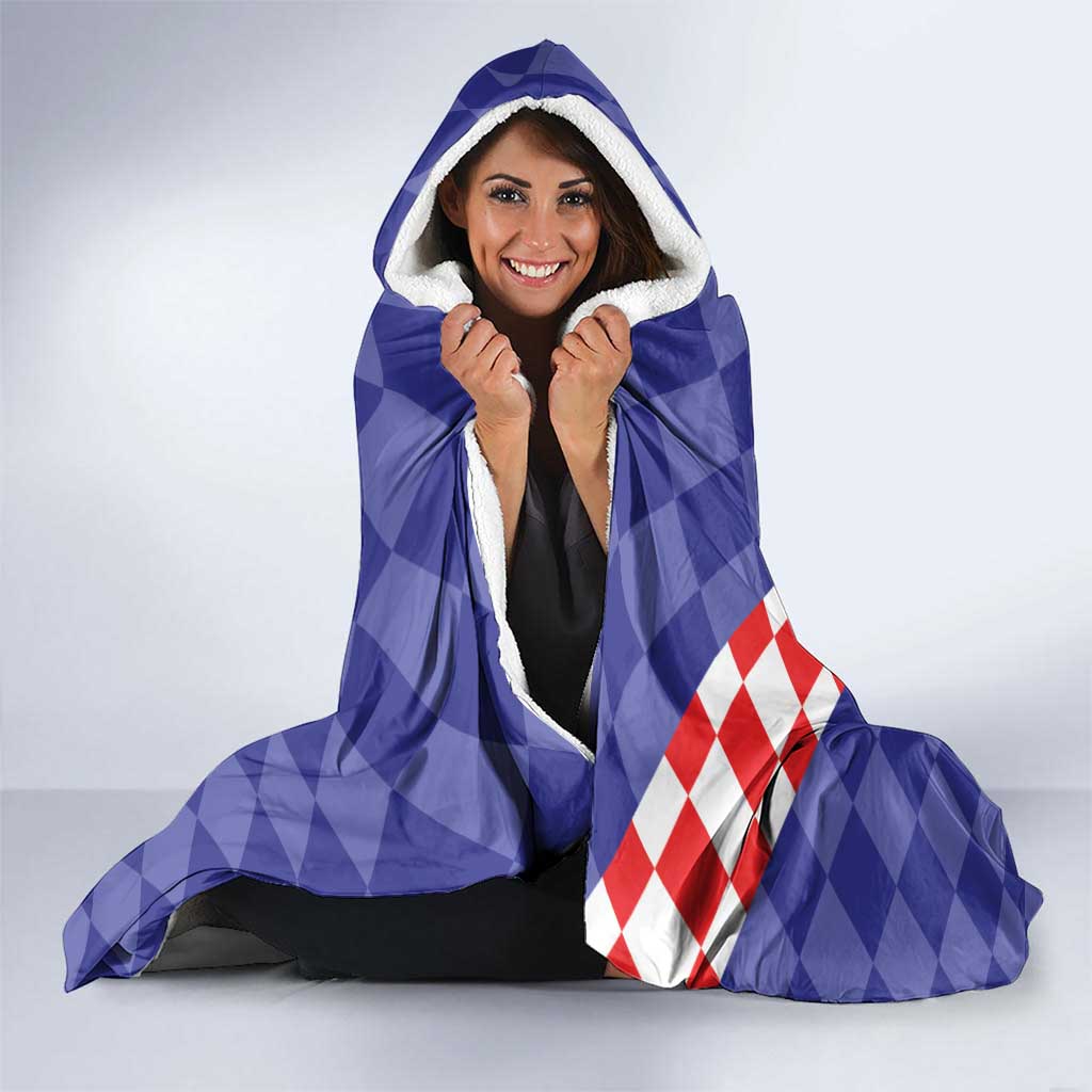 Custom Croatia Basketball Hooded Blanket Sporty Style